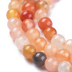 Natural Golden Silk Jade Beads Strands&nbsp;G-K410-07-4mm