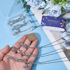 2 Bags 304 Stainless Steel Macrame Pouch Empty Stone Holder Necklace Making&nbsp;NJEW-SC0001-82