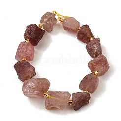 Raw Rough Natural Strawberry Quartz Beads Strands&nbsp;G-Z087-B18