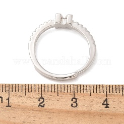 S925 Sterling Silver Adjustable Letter Rings for Women&nbsp;RJEW-M068-01P-M