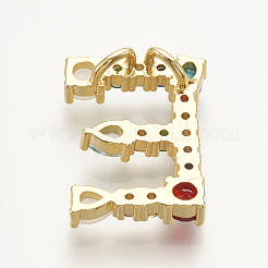 Brass Micro Pave Cubic Zirconia Pendants&nbsp;ZIRC-S061-64E