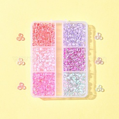 45G 6 Colors Transparent Glass Round Seed Beads&nbsp;SEED-FS0001-32