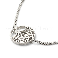 Tarnish Resistant Tree of Life Adjustable Slider Bracelets for Men Women&nbsp;BJEW-JB06688-01