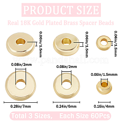 180Pcs 3 Styles Brass Spacer Beads&nbsp;KK-CN0002-75