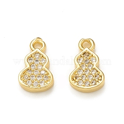 Brass Micro Pave Cubic Zirconia Charms&nbsp;KK-P228-36G