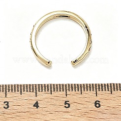 Brass Micro Pave Cubic Zirconia Cuff Open Rings&nbsp;RJEW-Z145-08G