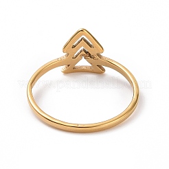 Ion Plating(IP) 201 Stainless Steel Arrow Mark Finger Ring for Women&nbsp;RJEW-J051-05G