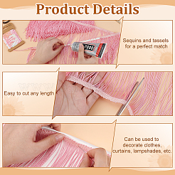 10 Yards Polyester Tassel Lace Ribbons&nbsp;SRIB-PH0001-52