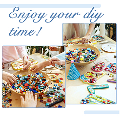 400Pcs 4 Styles Mosaic Tiles Glass Cabochons&nbsp;DIY-DC0003-67