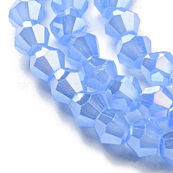 Imitation Jade Electroplate Glass Beads Strands&nbsp;GLAA-F029-J4mm-A04
