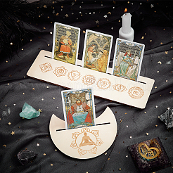 Wooden Tarot Card Stand Holder&nbsp;DJEW-WH0034-34I-01