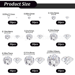 9 Styles Cubic Zirconia Cabochons&nbsp;ZIRC-BBC0002-97