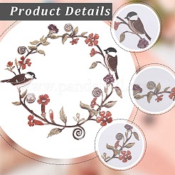 Iron Wreath Bird Wall Decorations&nbsp;AJEW-WH0413-44