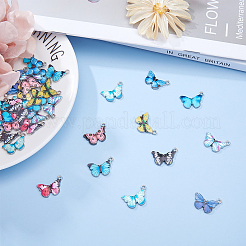 Printed Alloy Enamel Pendants&nbsp;PALLOY-SC0002-35