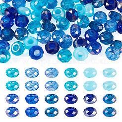 60Pcs 12 Colors Blue Color Theme Glass European Beads&nbsp;GPDL-TA0001-10
