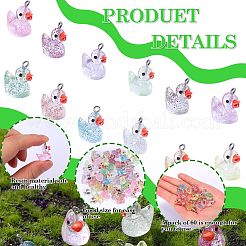 60Pcs 12 Colors Transparent Resin Pendants&nbsp;RESI-SZ0003-37
