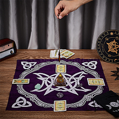Square Flannelette Altar Tarot Tablecloth&nbsp;AJEW-HY0002-32B