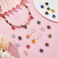 24Pcs 8 Colors Millefiori Glass Pendants&nbsp;PALLOY-PH01845