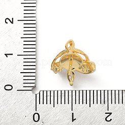 925 Sterling Silver Pave Clear Cubic Zirconia Flower Pendant Bails&nbsp;STER-P068-05G