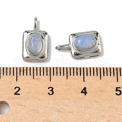 Opalite Rectangle with Oval Charms&nbsp;STAS-L022-516P-06