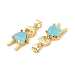 Brass Pendants&nbsp;ZIRC-L103-009G