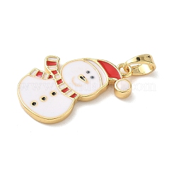 Christmas Brass Enamel Pendants&nbsp;LS-KK-K305-08B-G