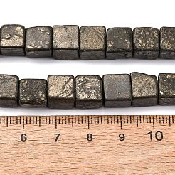 Natural Pyrite Beads Strands&nbsp;G-B155-C09-8x8mm