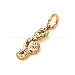 304 Stainless Steel Rhinestone Pendants&nbsp;RB-CBA1537-04G
