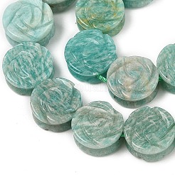 Natural Amazonite Carved Beads Strands&nbsp;G-B134-A01-01