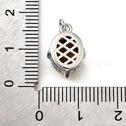 Brass Glass Charms&nbsp;KK-V011-34P