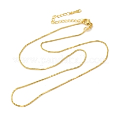 Brass Box Chain Necklaces&nbsp;NJEW-B119-04G