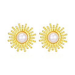 Geometric 304 Stainless Steel Sun Stud Earrings&nbsp;NK4647