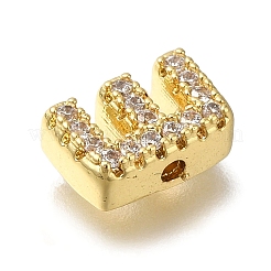 Rack Plating Brass Micro Pave Clear Cubic Zirconia Beads&nbsp;X-KK-G500-30G-E