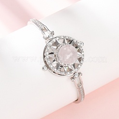 Rotating Sun Natural & Synthetic Gemstone Link Bracelets&nbsp;GG-CBA0251-11P