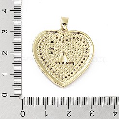 Rack Plating Brass Micro Pave Clear Cubic Zirconia Pendants&nbsp;KK-H474-24A