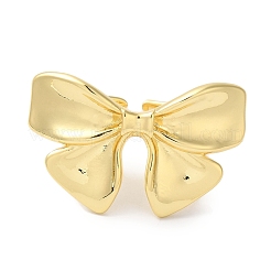 Bowknot Brass Open Cuff Rings for Women&nbsp;LS-RJEW-C098-12G