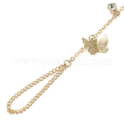 Rhinestone Butterfly Ring Bracelets&nbsp;BJEW-C054-02G