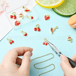 12Pcs 6 Styles Brass Micro Pave Cubic Zirconia Pendants&nbsp;KK-CJ0002-88