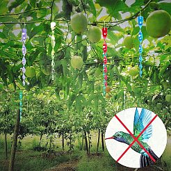 PVC Plastic Spiral Reflective Birds Repellent Safety Rod&nbsp;AJEW-GA0001-04
