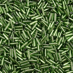 Plated Glass Bugle Beads&nbsp;SEED-S046-01B-49A