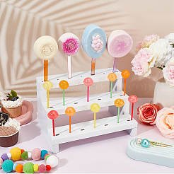 3-Tier Natural Wood Lollipop Display Risers&nbsp;LS-ODIS-WH0030-56