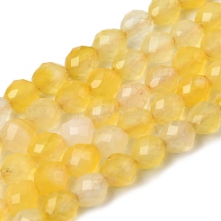 Dyed & Heated Natural Yellow Agate Beads Strands&nbsp;G-K376-F20-01