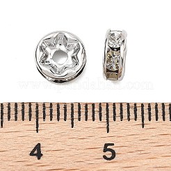 SHEGRACE Brass Micro Pave Clear Cubic Zirconia Spacer Beads&nbsp;XGRQ1U182-363P