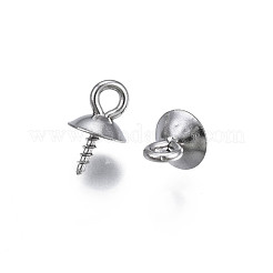 Non-Tarnish 304 Stainless Steel Cup Peg Bails Pendants&nbsp;STAS-S057-59A-P