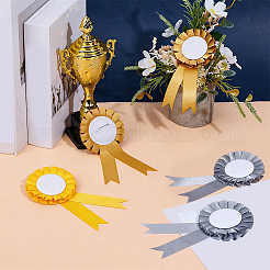 6Pcs 3 Styles Award Ribbon Shape Iron Badge Pins&nbsp;JEWB-CP0001-65