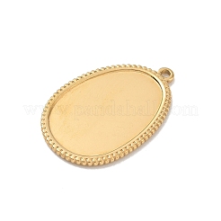 304 Stainless Steel Pendant Cabochon Settings&nbsp;SA-CBA22DE-04G-02