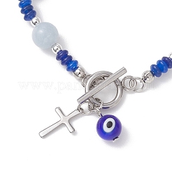 304 Stainless Steel & Lampwork Charm Bracelets&nbsp;BJEW-JB13111