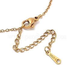 PVD Vacuum Plating 201 Stainless Steel Pendant Necklaces&nbsp;NJEW-R267-02Y-G