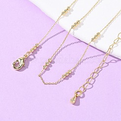 2MM Brass Round Ball Cable Chain Necklaces&nbsp;MAK-L045-01G