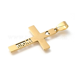 Mother's Day 201 Stainless Steel Pendants&nbsp;STAS-R132-01G-02